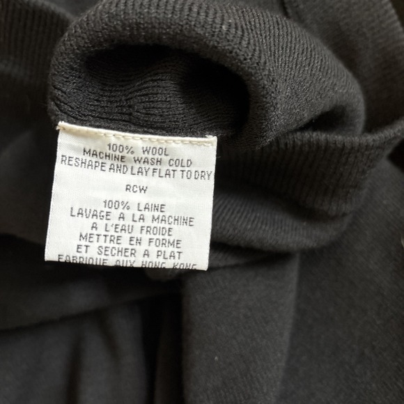 Eileen Fisher Sz XS Wool Italian Yarn Maxi Pencil Skirt Black Casual Minimalist - Picture 5 of 5